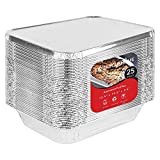 Foil Pans with Lids - 9x13 Aluminum Pans with Covers - 25 Foil Pans and 25 Foil Lids - Disposable Food Containers Great for Baking, Cooking, Heating, Storing, Prepping Food

by Stock Your Home

