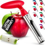 Zulay Premium Apple Corer Tool - Stainless Steel, Ultra Sharp Serrated Blades for Easy Coring - Red
#NationalEatARedAppleDay