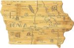 Totally Bamboo Destination Iowa State Shaped Serving and Cutting Board, Includes Hang Tie for Wall Display#NationalIowaDay
