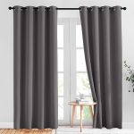 NICETOWN Gray Blackout Curtains for Bedroom 84 inches Long - Thermal Curtains & Drapes Grommet Room Darkening Curtains Noise Reducing Window Treatments for Living Room #NationalDecoratingMonth