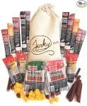 Jerky Gift Basket for Men - 26pc Jerky Variety Pack of Beef, Pork, Turkey, & Ham Snack Sticks - High Protein Healthy Snack - Unique Gift for Men#MayBirthday